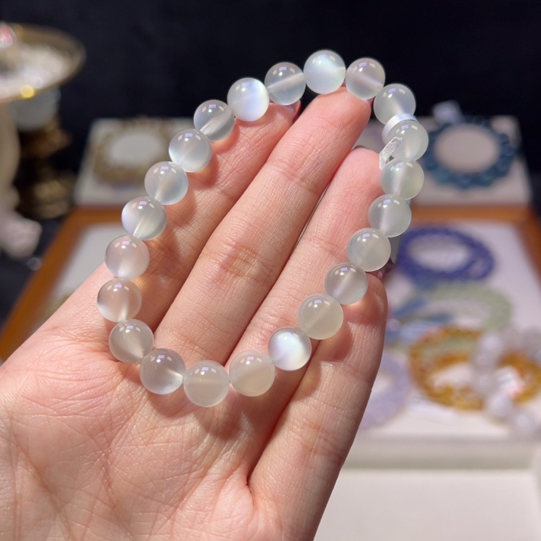 月光石手串未镶嵌최祖宗级爆灯白月光8m