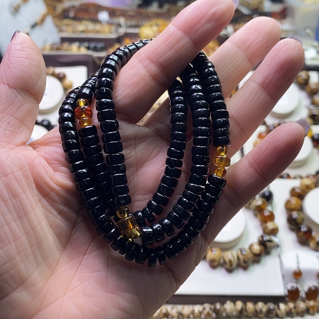 琥珀未镶嵌裸石满天星精工直切