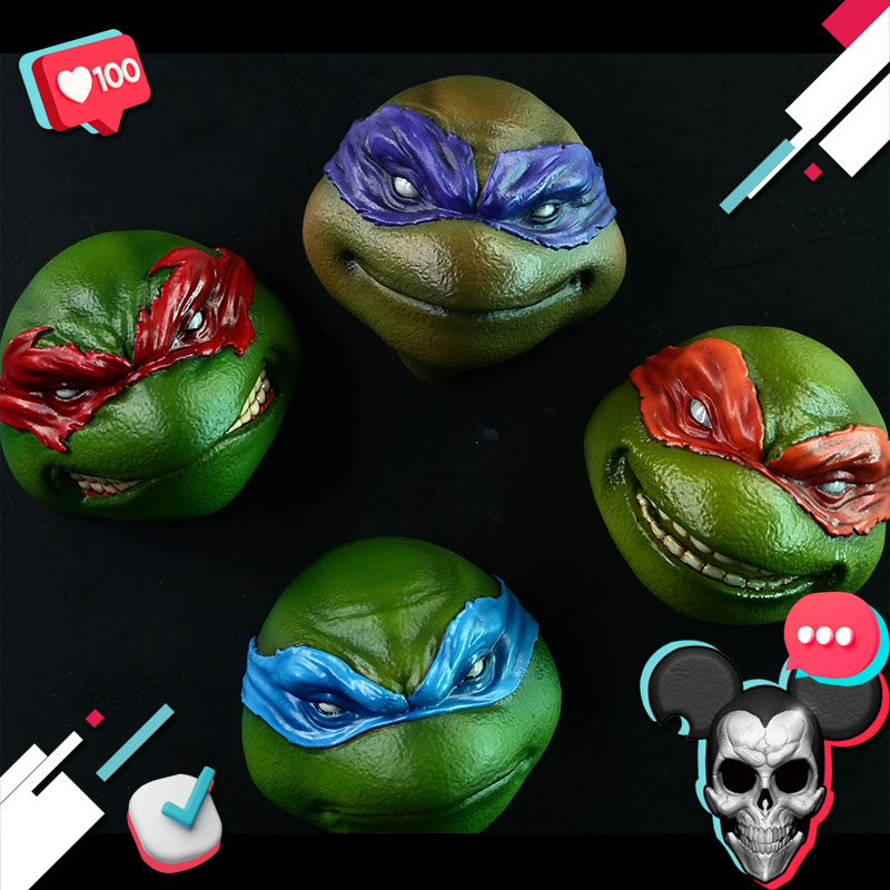 【鼠先生双11】忍者神龟 达芬奇 拉斐尔 米开朗基罗 多纳泰罗冰箱贴