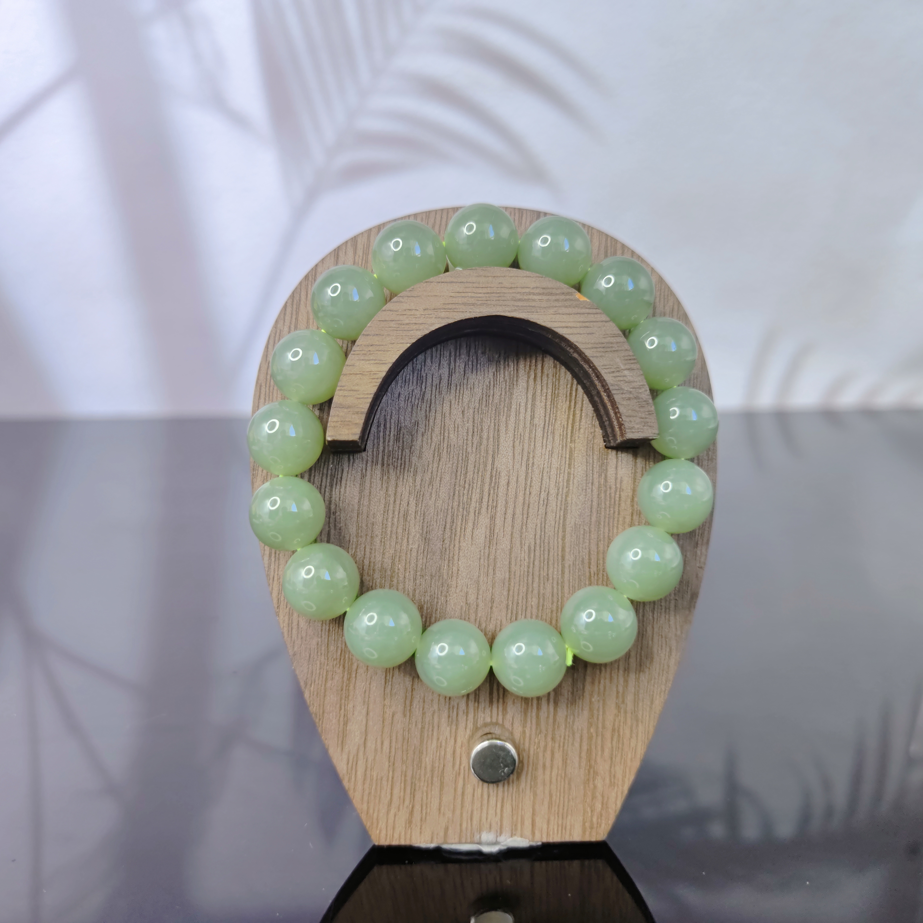 N和田玉圆珠手串（卡12）3788