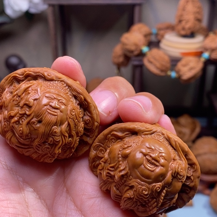 【闪购商品】核桃手串/手链用****3福禄寿喜白狮子