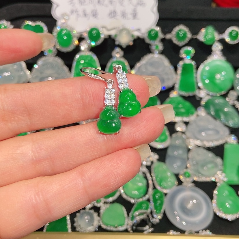 【闪购商品】翡翠未镶嵌耳饰天然翡翠