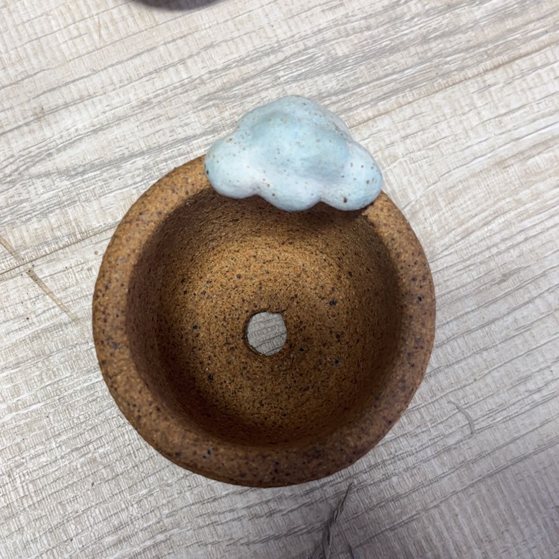 泥塑古镇炻陶花盆