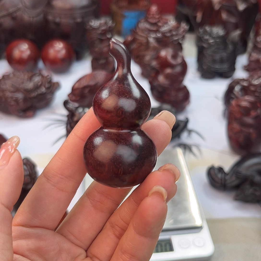 印度小叶紫檀葫芦手把件