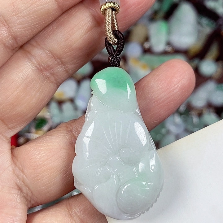 翡翠未镶嵌颈饰天然翡翠玉A货配证书