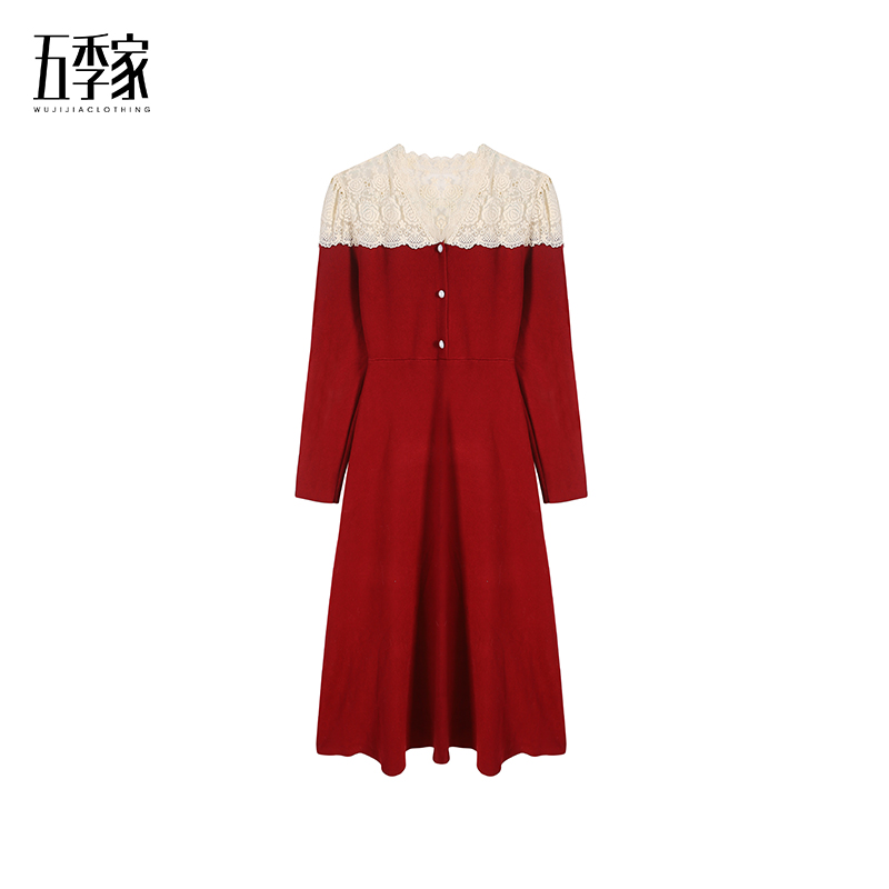 红色/黑色连衣裙秋冬ZL40416