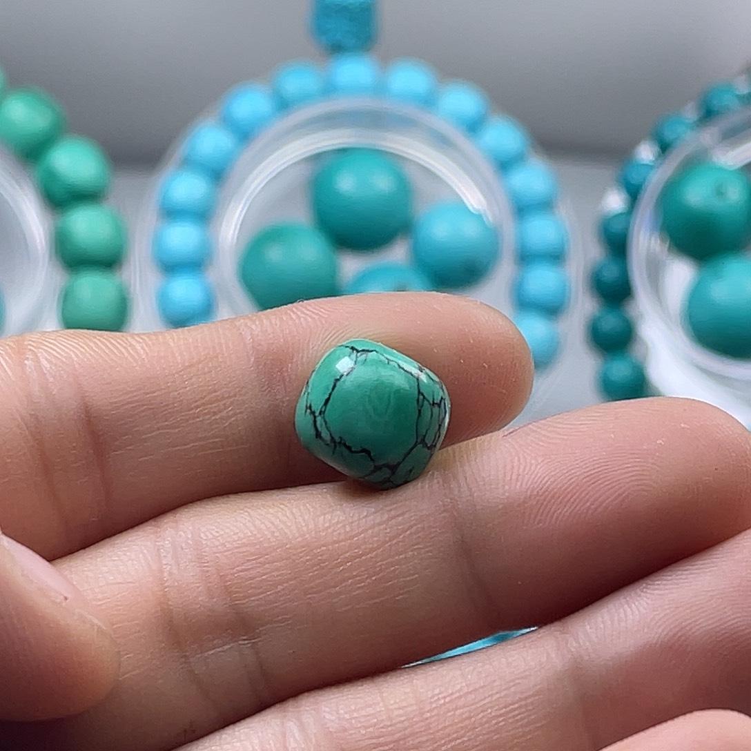 【阿吉甄选】湖北十堰原DIY矿12×10.5绿色水草纹老型