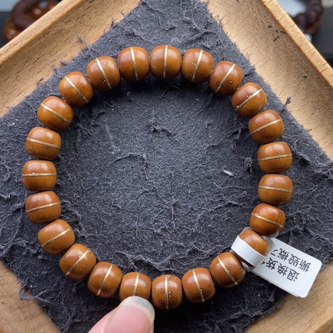 手串紫金鼠10mm纯肉黄金甲