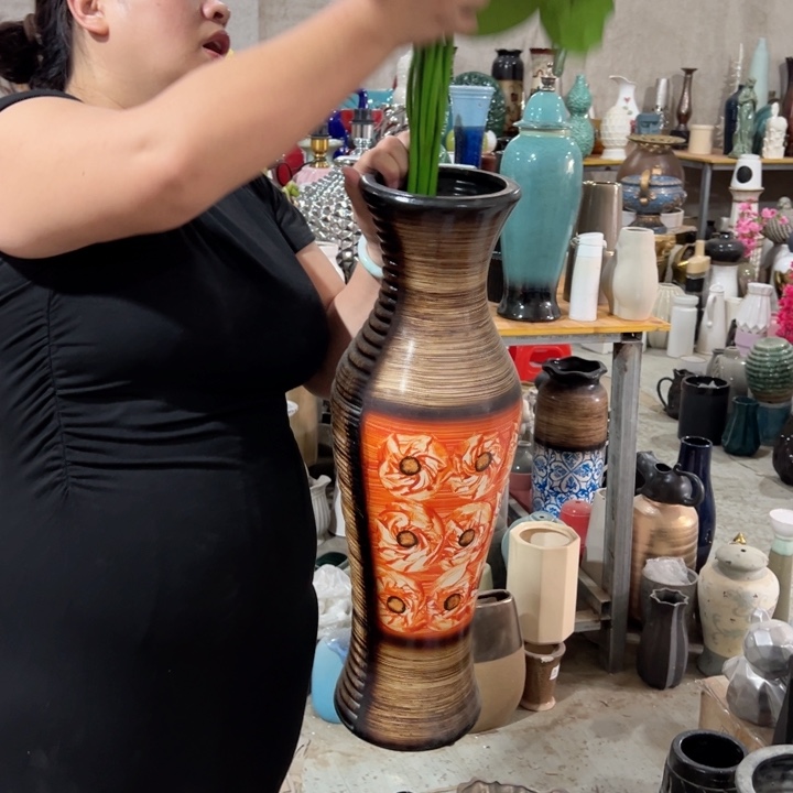 瓶高度60厘米口径12厘米微瑕捡漏低温瓷