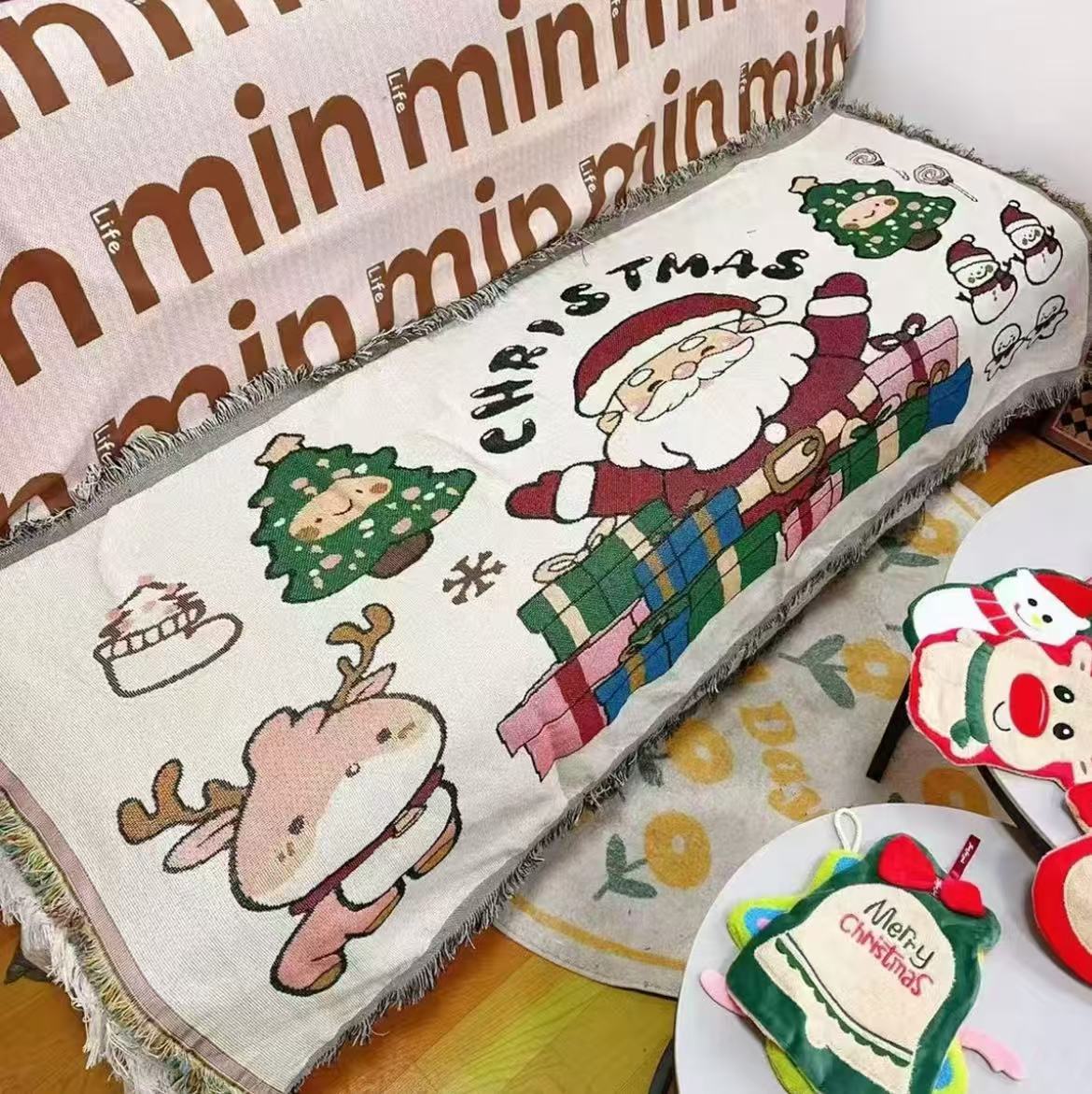 （礼物）多功能流苏沙发巾 扶手巾 靠背巾180*80±5cm 四季款珊珊