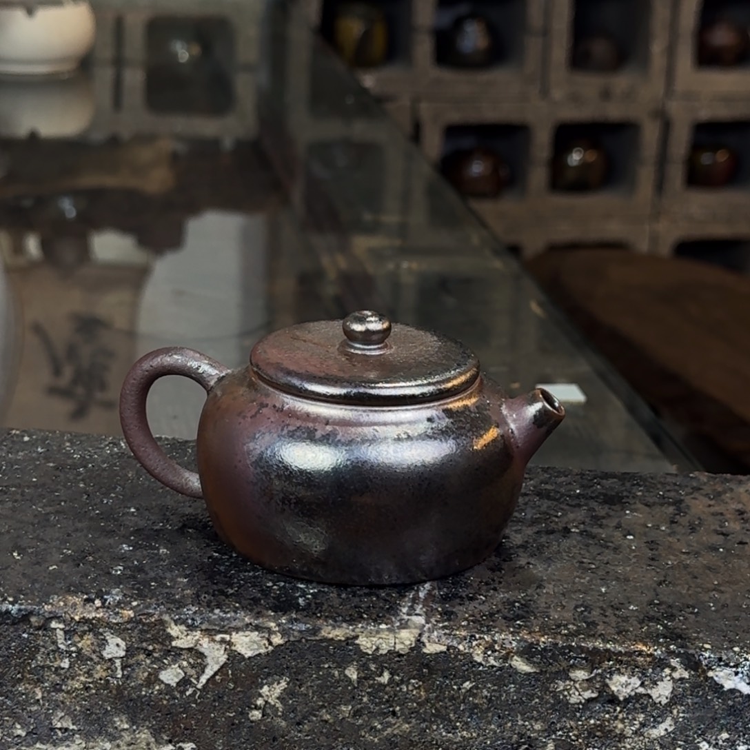 建水紫陶紫泥柴烧茶具