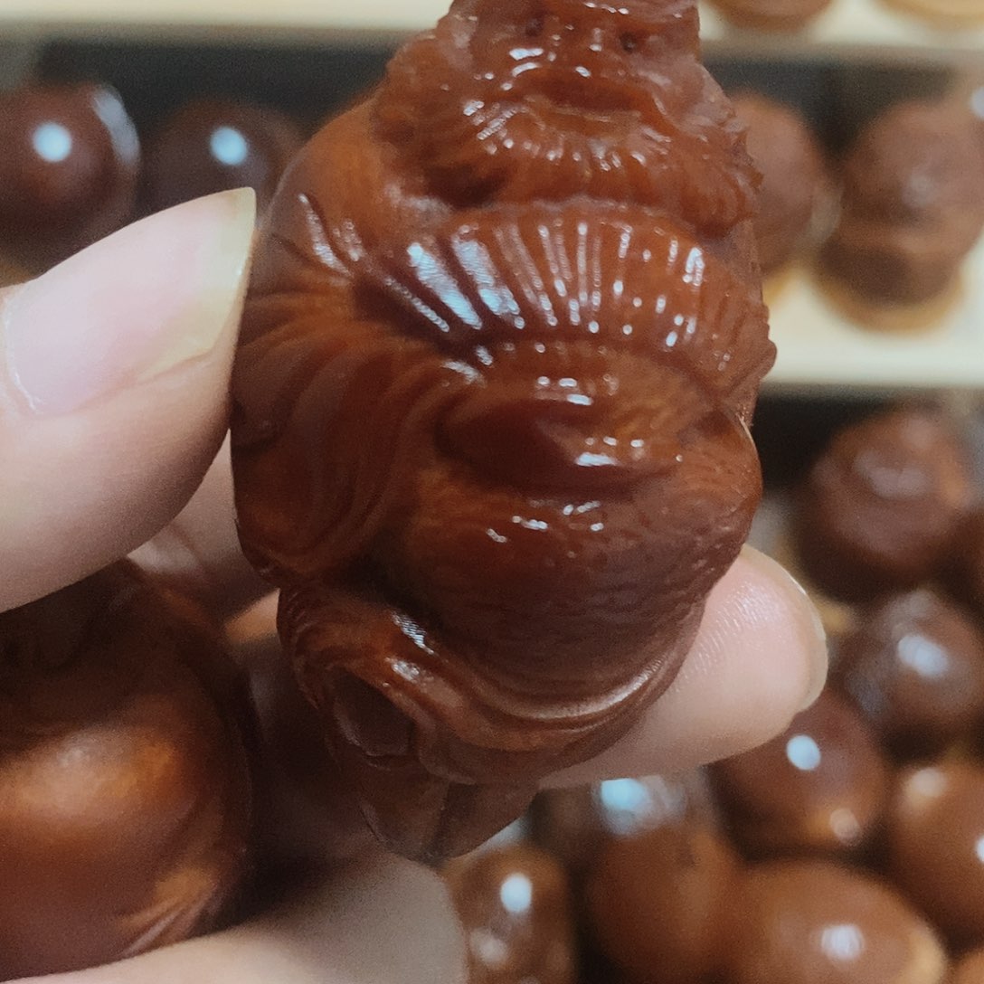 橄榄核把件钟馗一颗