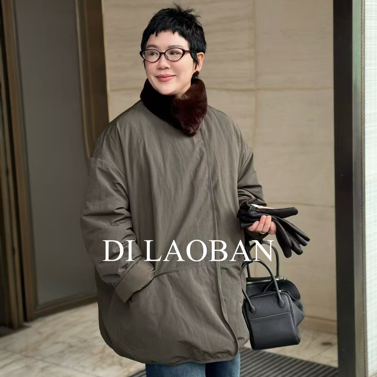 H·G【冬装时分】1375【不带领子】新款极简净版圆领保暖鹅绒羽绒服