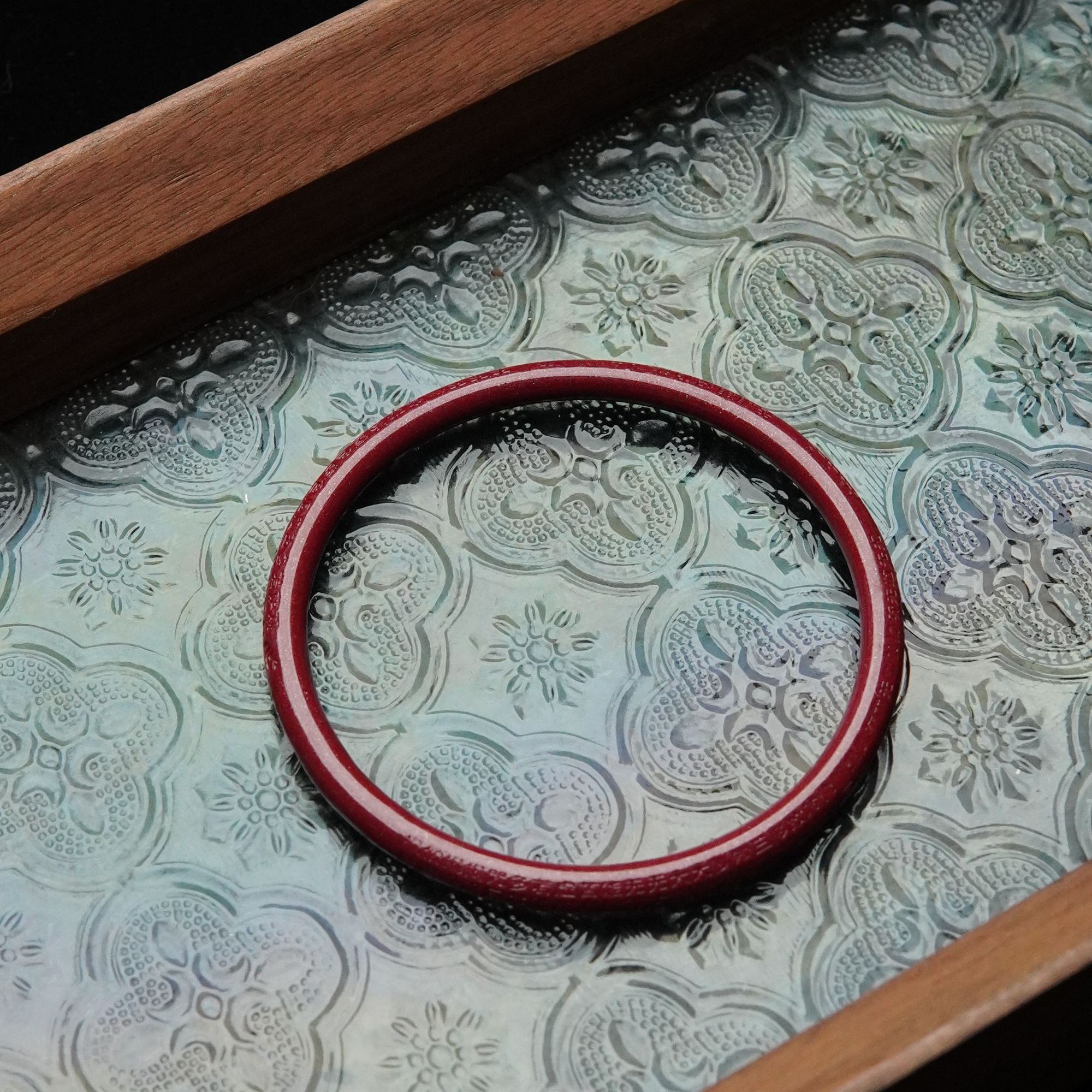 含辰砂工艺品天然朱砂5mm雕刻心经单圈手镯