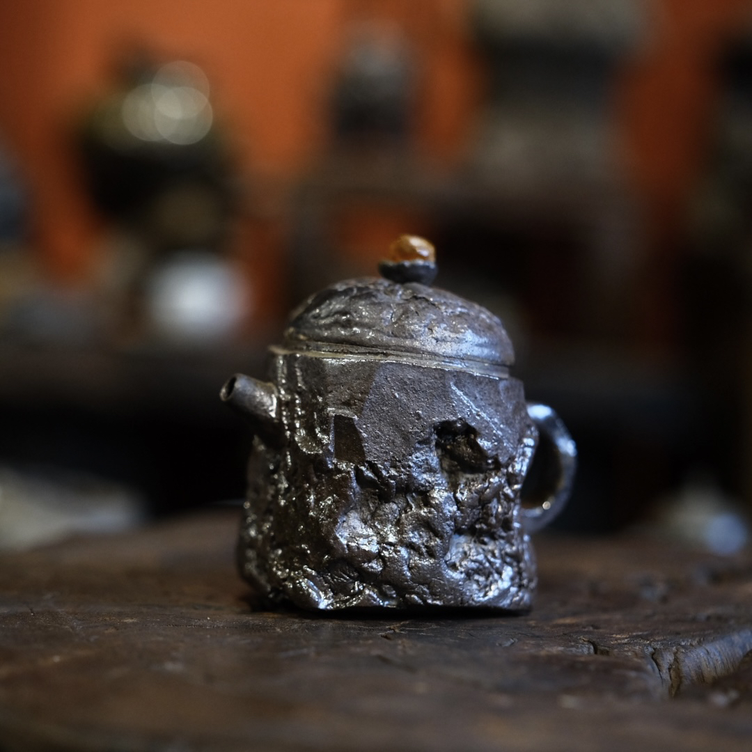 原创手作柴烧肌理小壶95ml