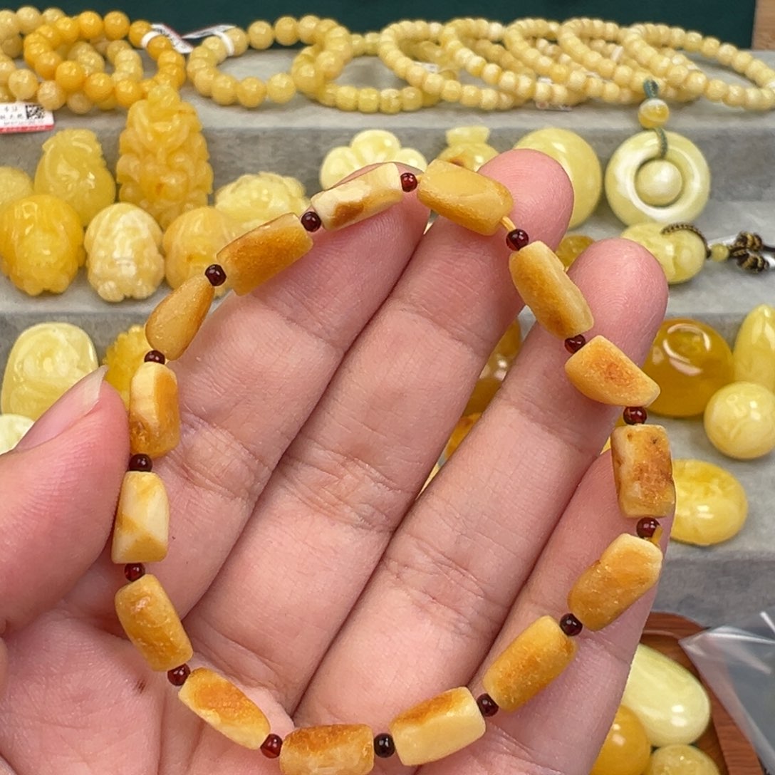 琥珀手链未镶嵌蜜蜡