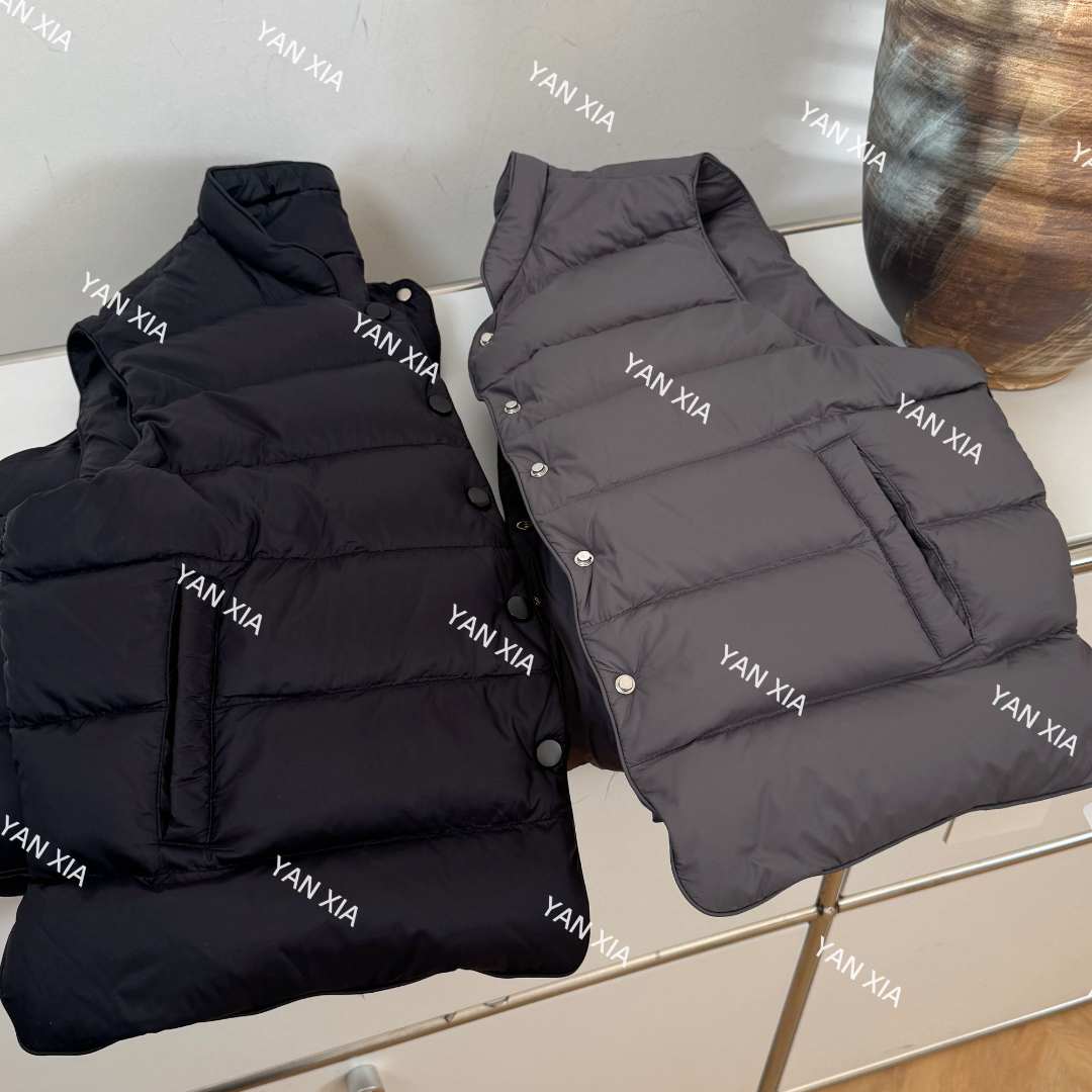 “精致保暖” 新国标90白鸭绒羽绒服 轻盈叠穿小立领马甲 8380