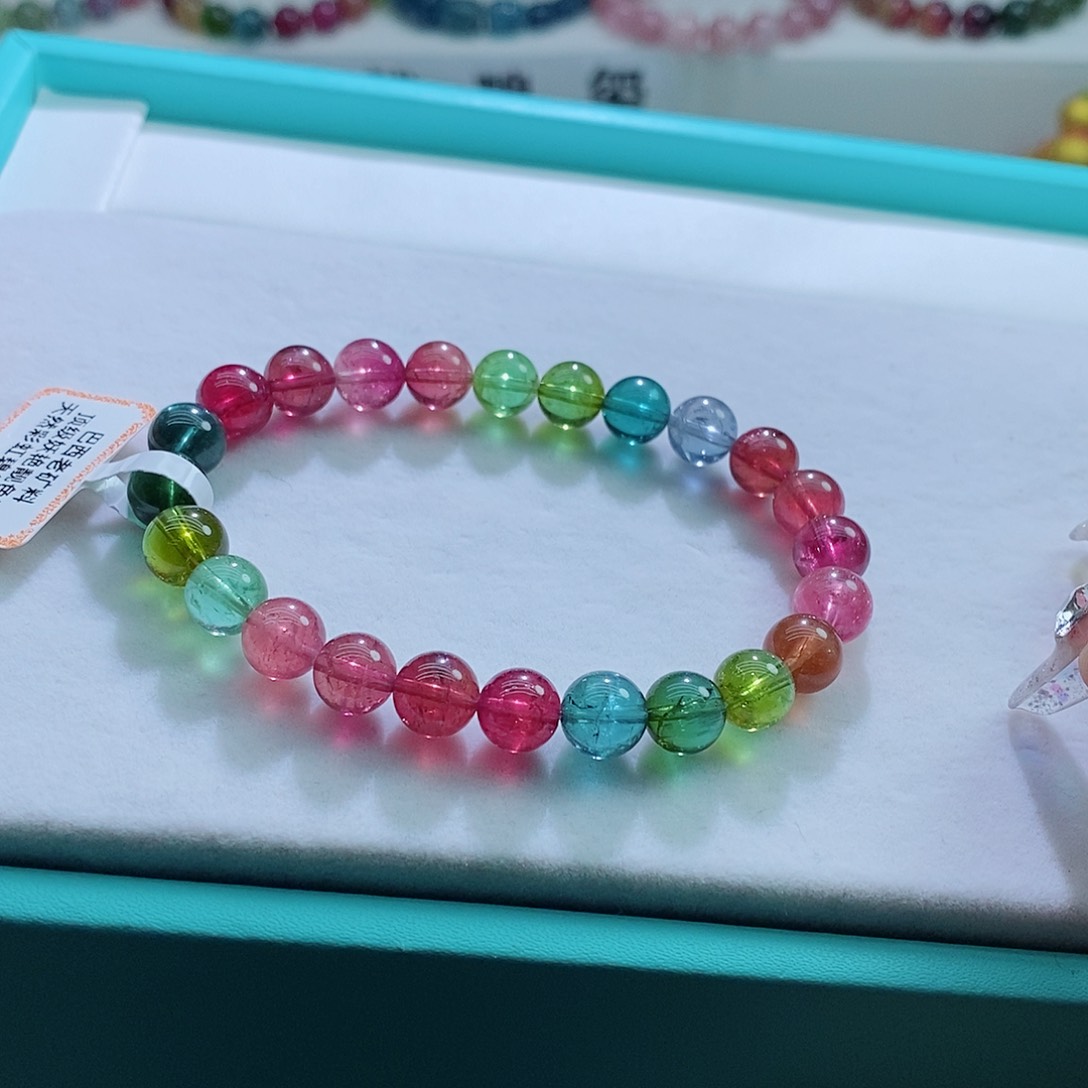 碧玺手链未镶嵌7.8mm左右