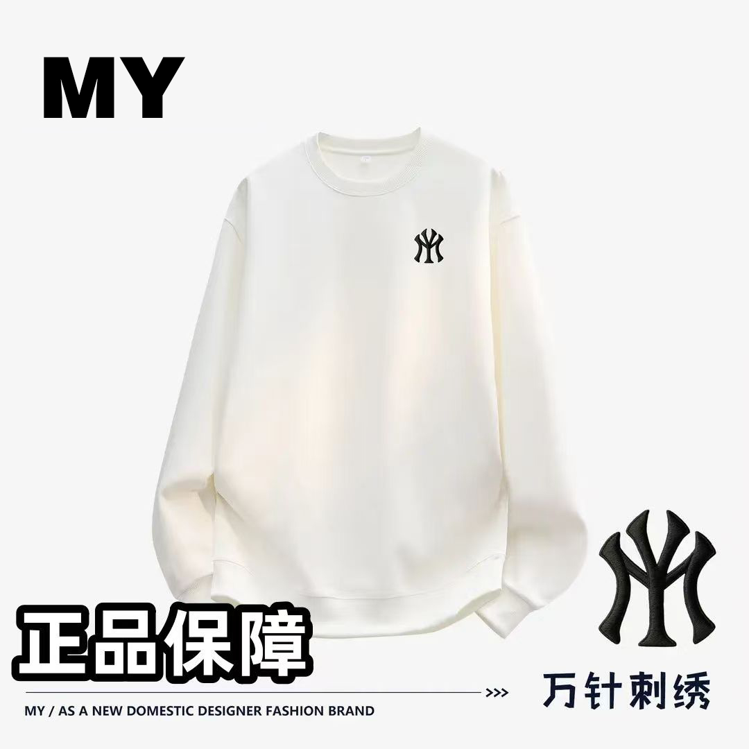 MY·正品新款潮流刺绣打底卫衣情侣男女同款休闲宽松长袖圆领卫衣