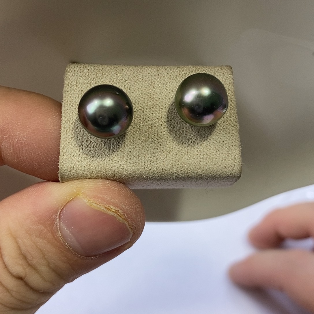 18K金镶嵌耳饰海水珍珠