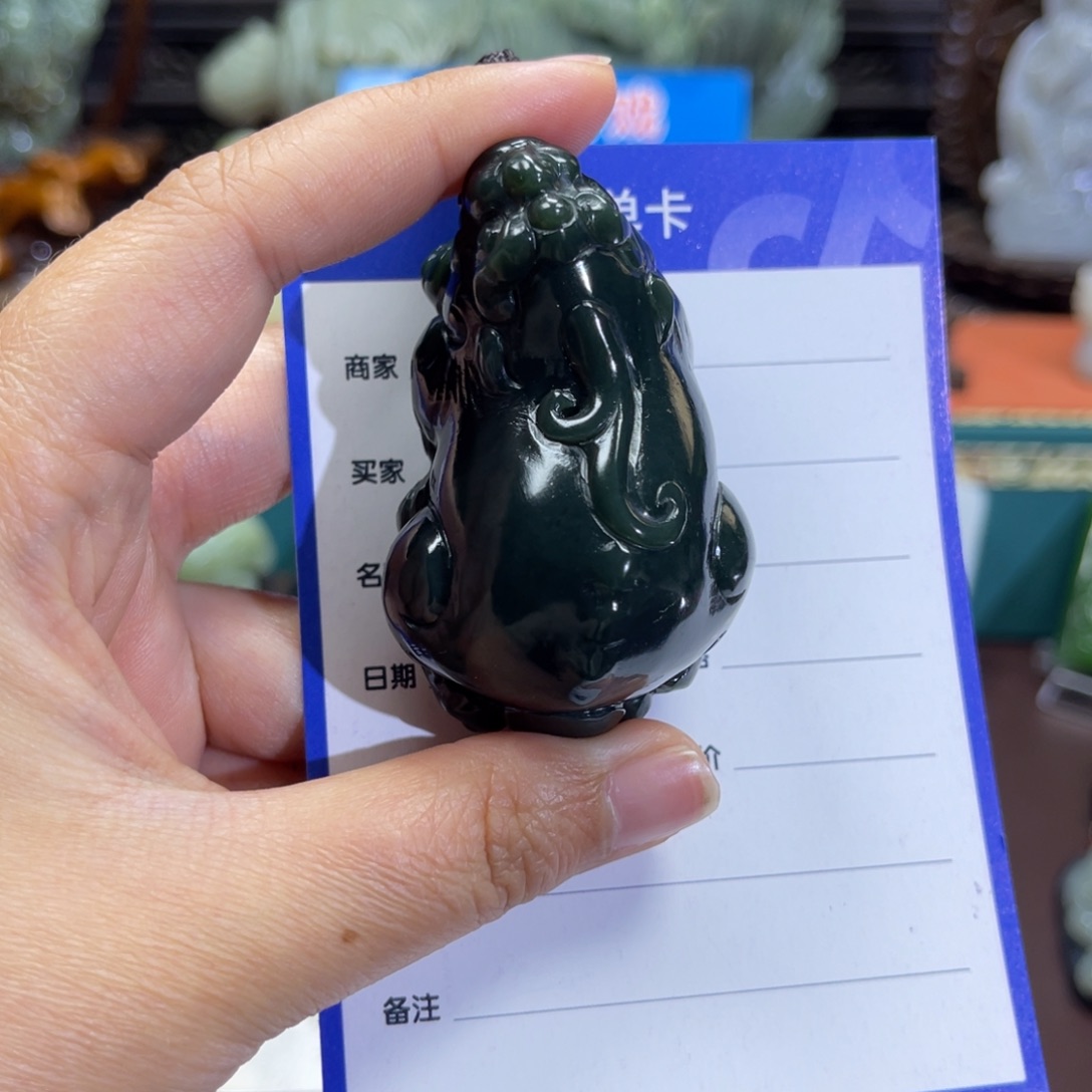 和田玉未镶嵌挂件清***7