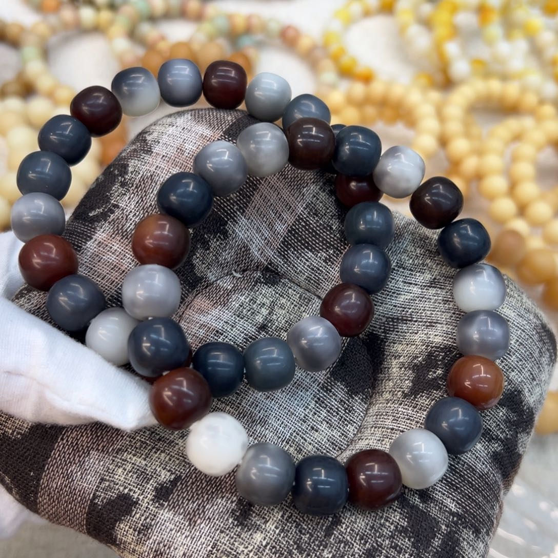 菩提根/象牙果吊坠1213干磨烟雨墨单圈