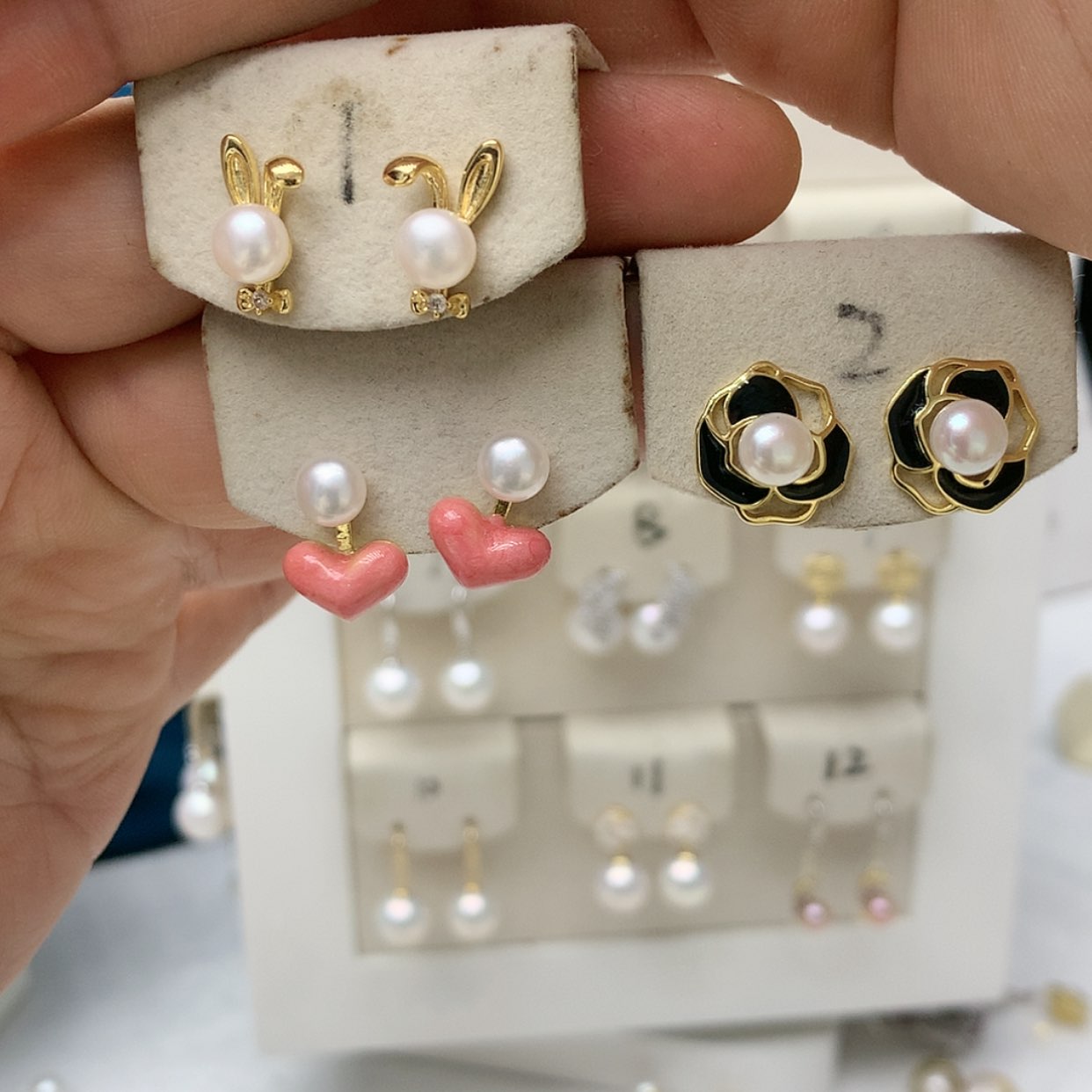 【闪购商品】淡水珍珠耳饰银S925镶嵌