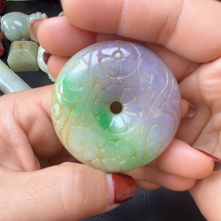 白玉菩提吊坠摆件