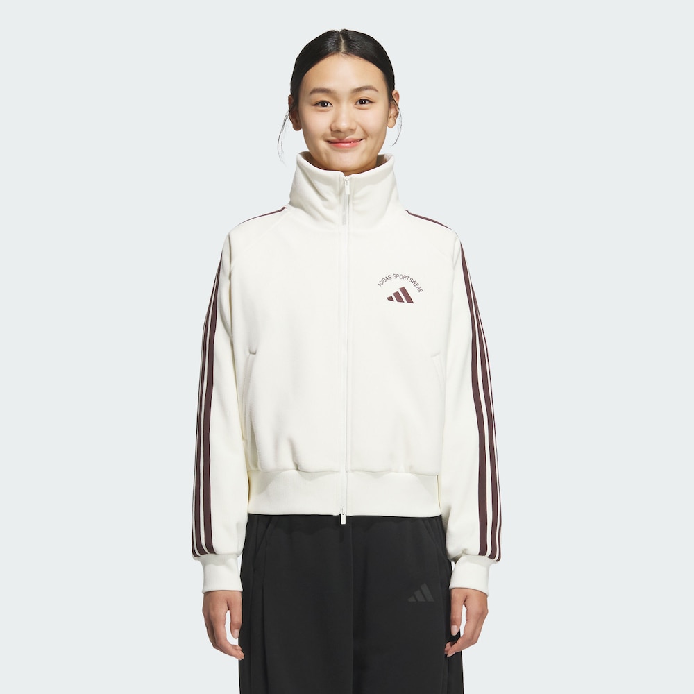 Adidas新款时尚百搭加绒运动休闲夹克外套 KC0036