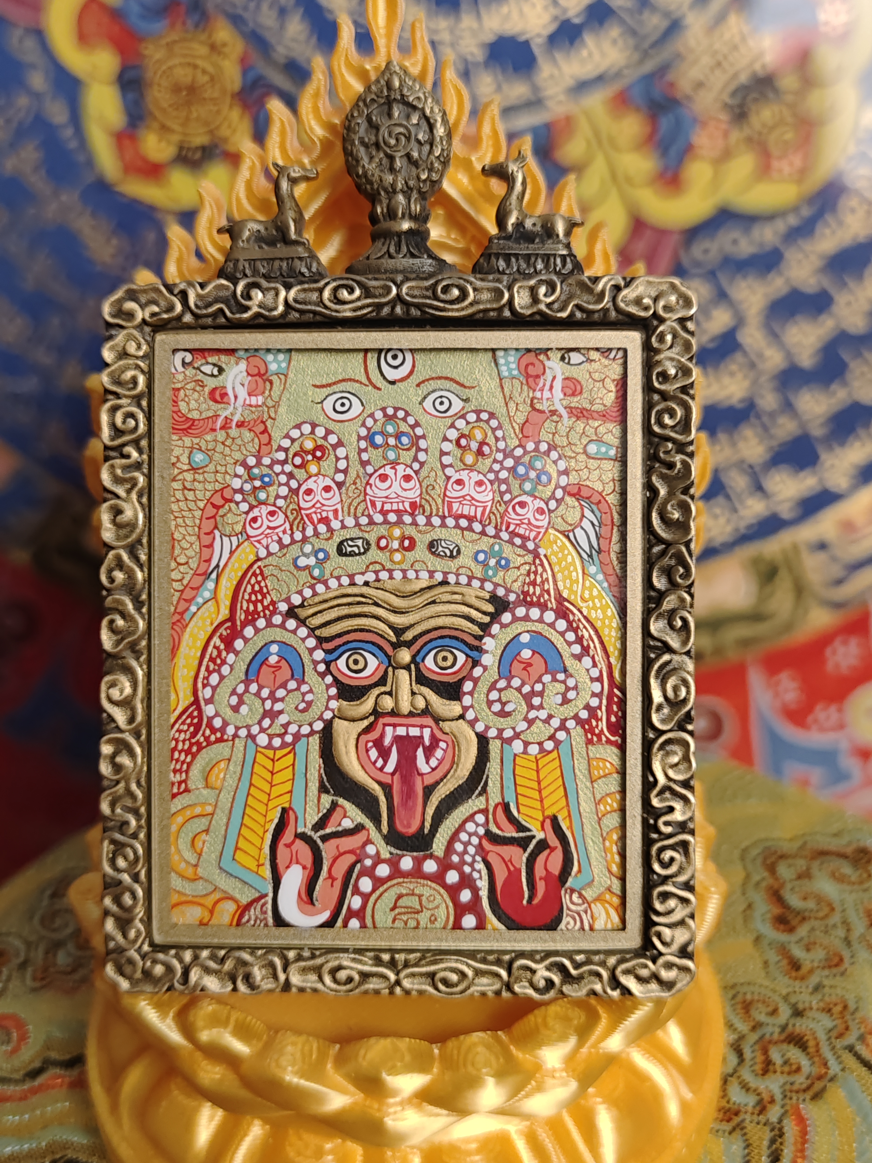 唐卡 扎基拉姆 快财 暴力财 纯手绘热贡 非遗