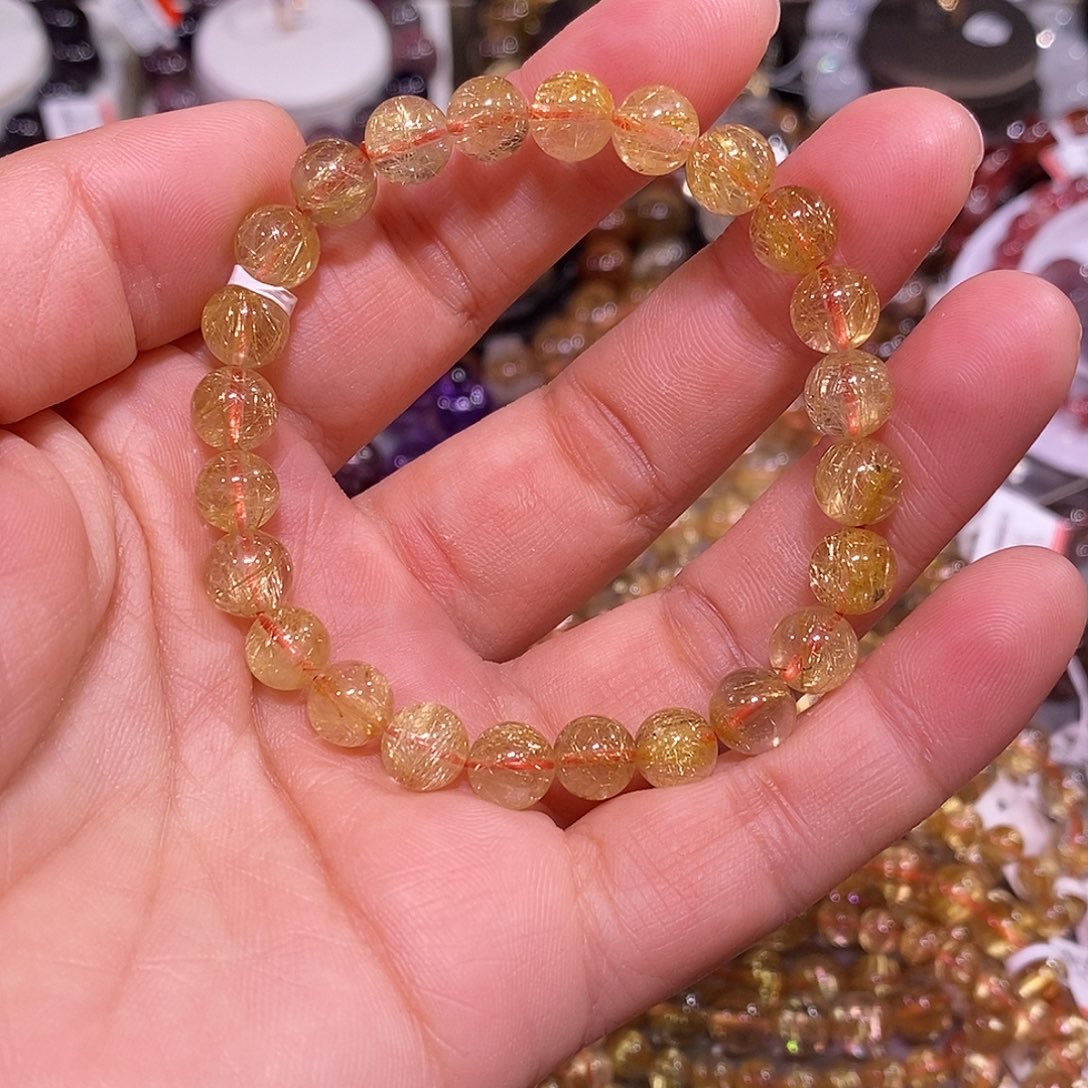 未镶嵌手链水晶金发晶7