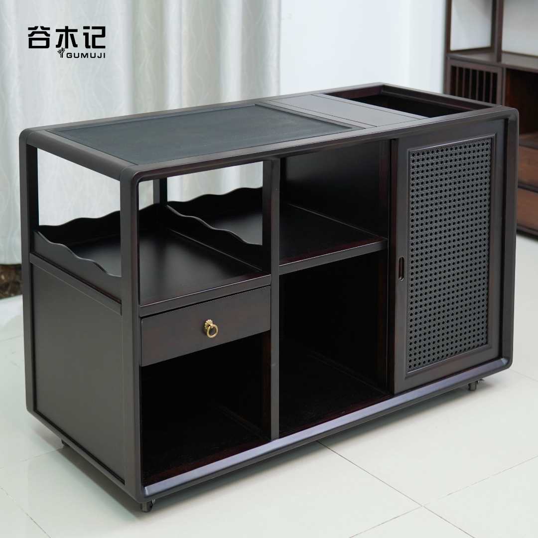 【揽月】移动茶车家用茶台客厅中式茶边柜烧水壶一体小型移动茶水柜