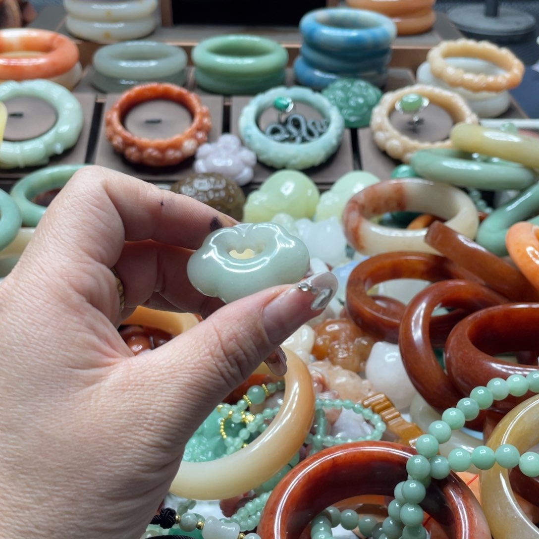 石英质玉手镯合金蜜**笑