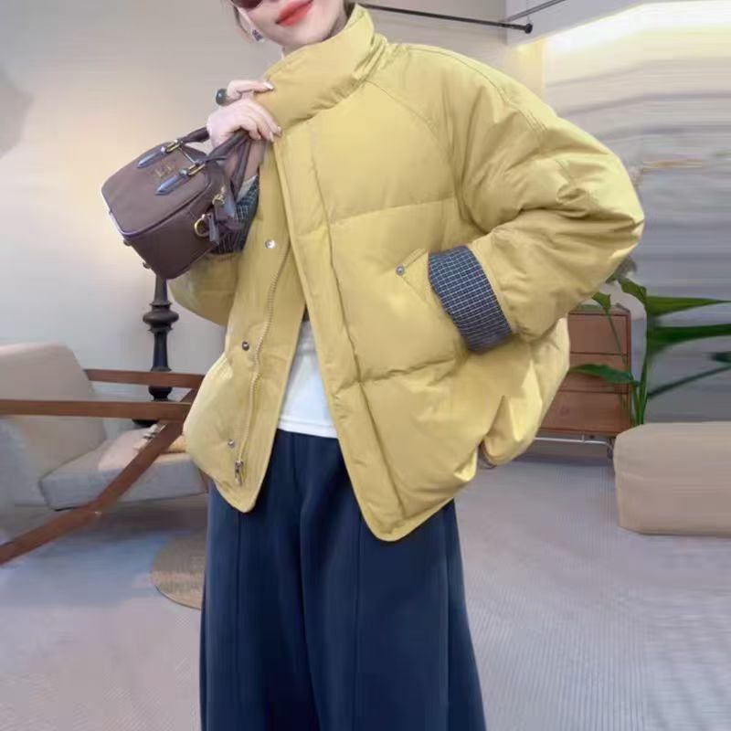 棉服2025冬季新款棉服时尚百搭显瘦长袖休闲服外套女