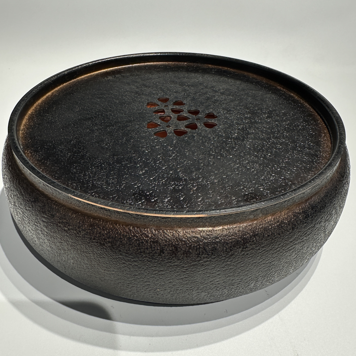 仿古做旧纯紫铜手工壶承干泡台建水笔洗茶具