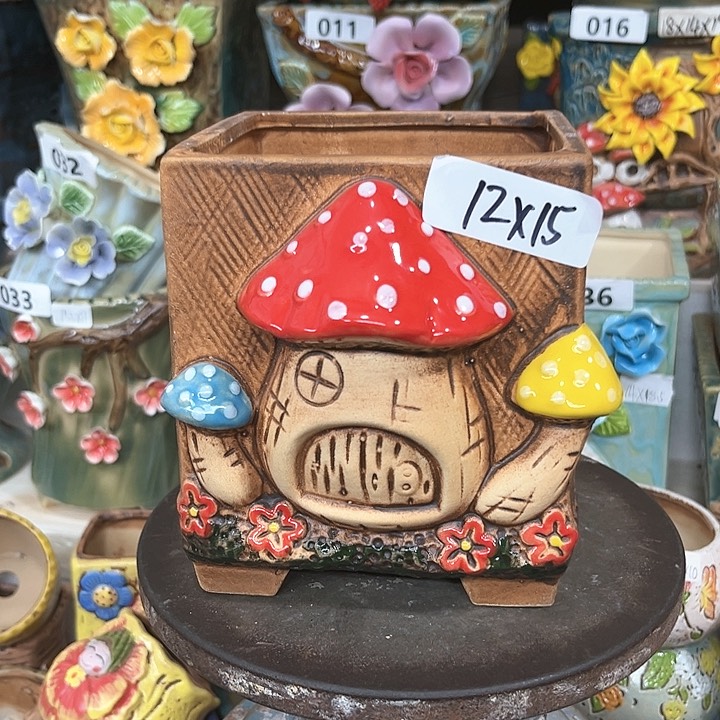 紫砂花盆粗陶材质多肉花盆