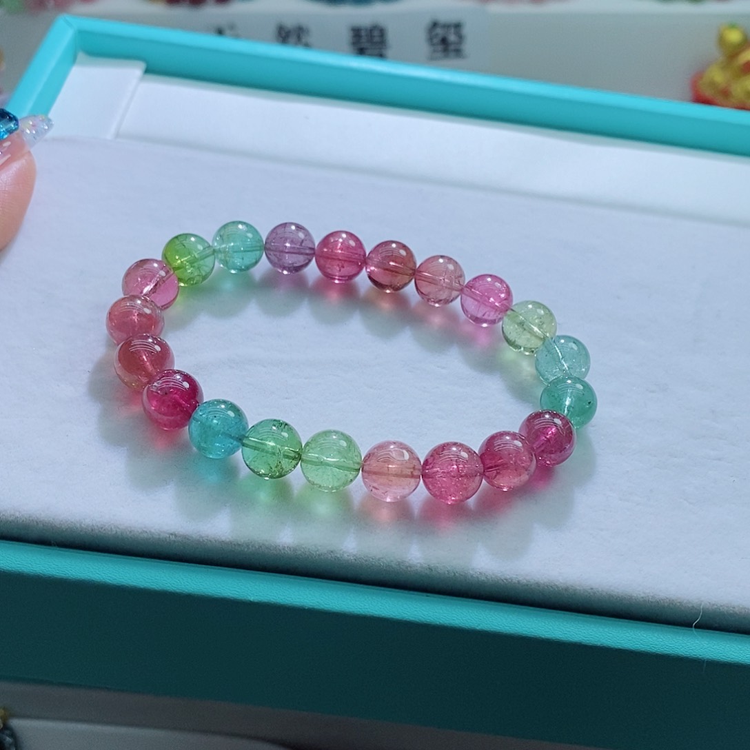 碧玺手链未镶嵌9mm左右