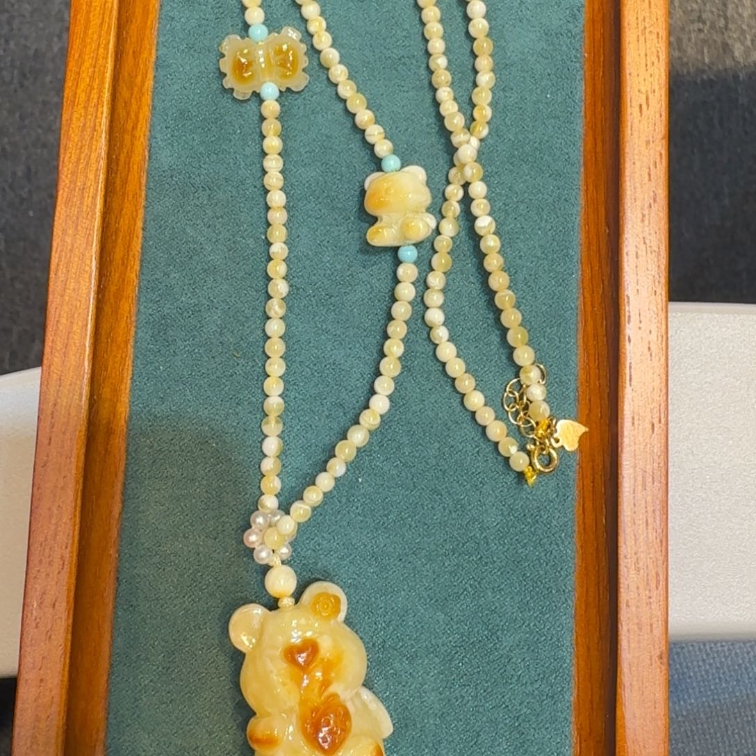 未镶嵌颈饰琥珀蜜蜡项链