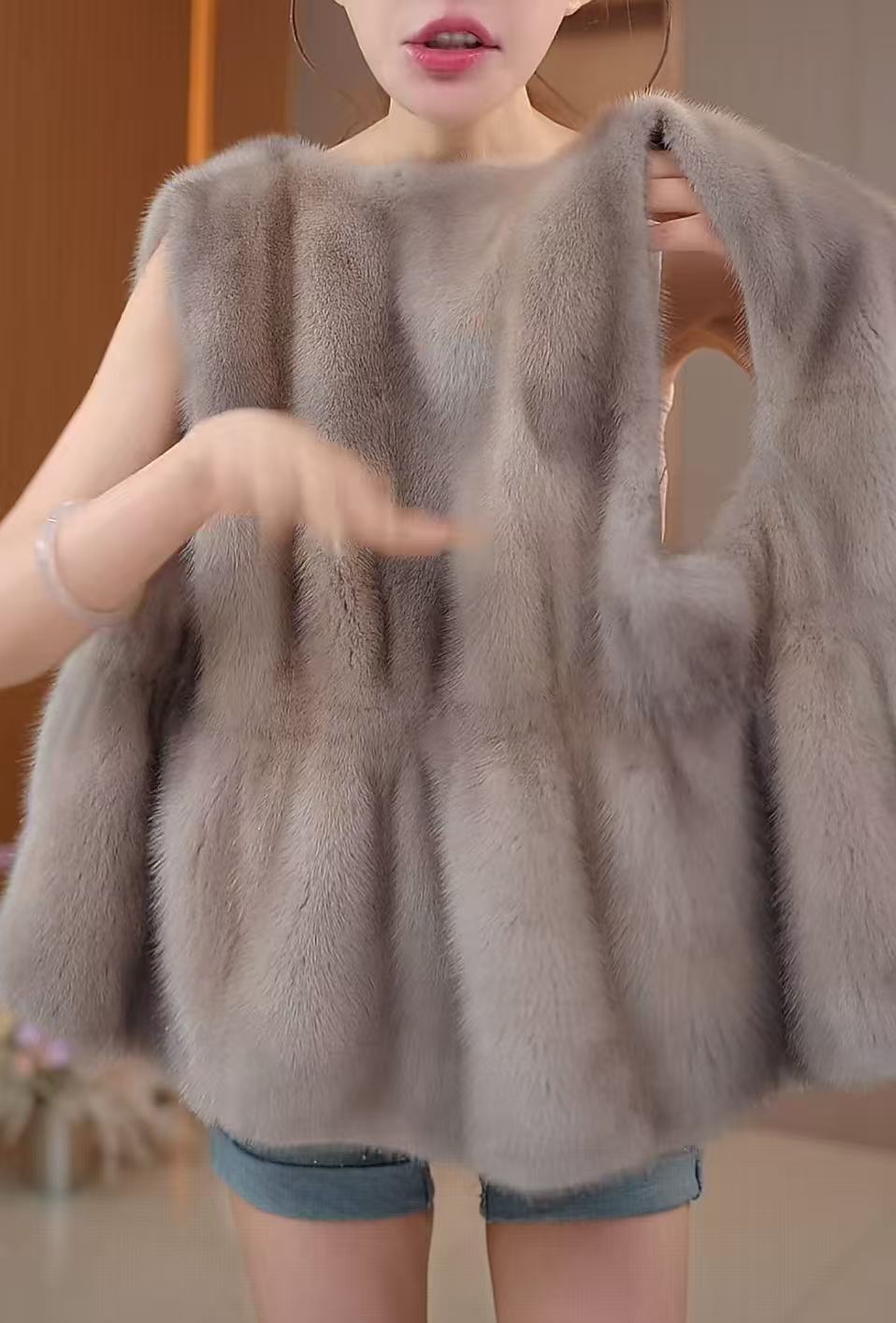 【运费补贴】YY---高级轻奢雪兰貂马甲外套