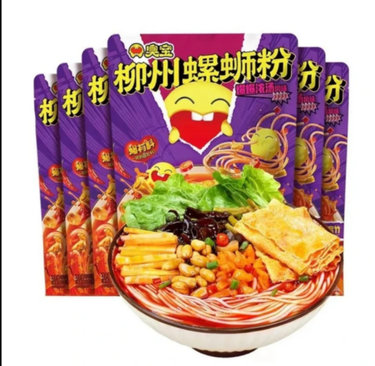 臭宝螺蛳粉大片腐竹柳州螺狮粉广西特产螺丝粉夜宵米粉爆爆浓汤