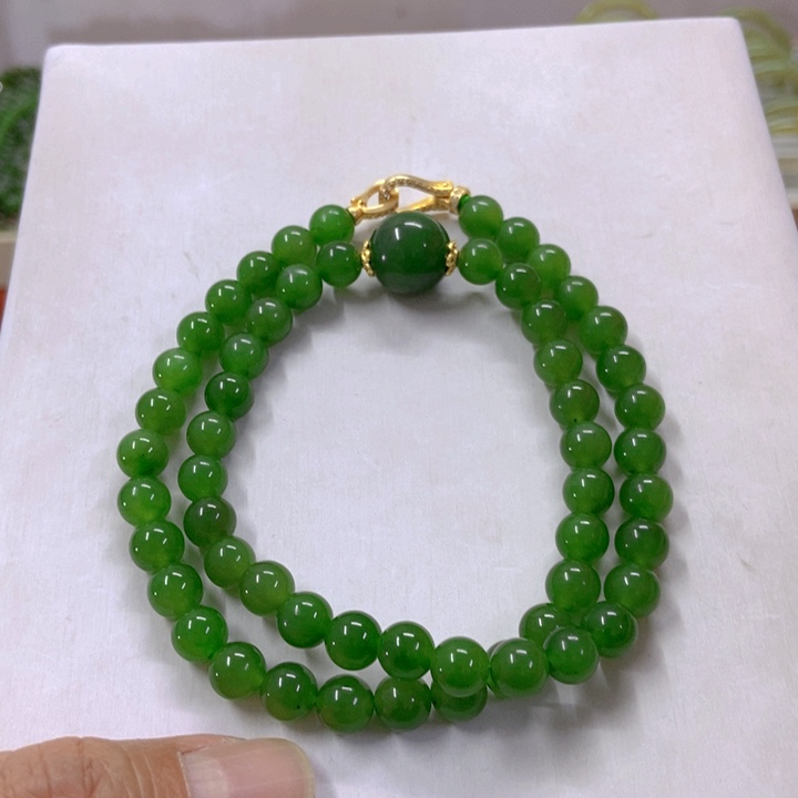 【闪购商品】和田玉（碧玉）颈饰银S925镶嵌飞****711