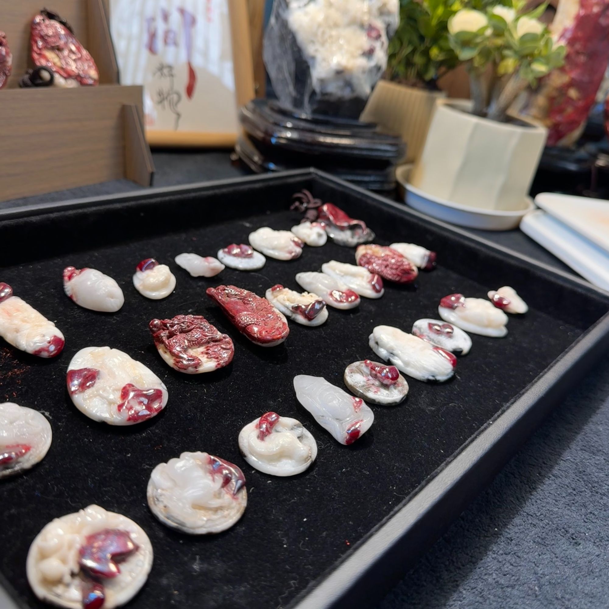 天然辰砂天然朱砂（雕刻件）手串无事牌吊坠平安扣【直播间改价连接】