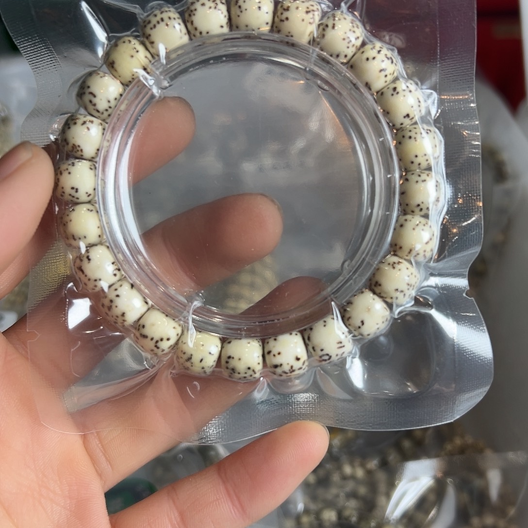 卑***惨吊坠星月菩提10原白河豚微氧化，925