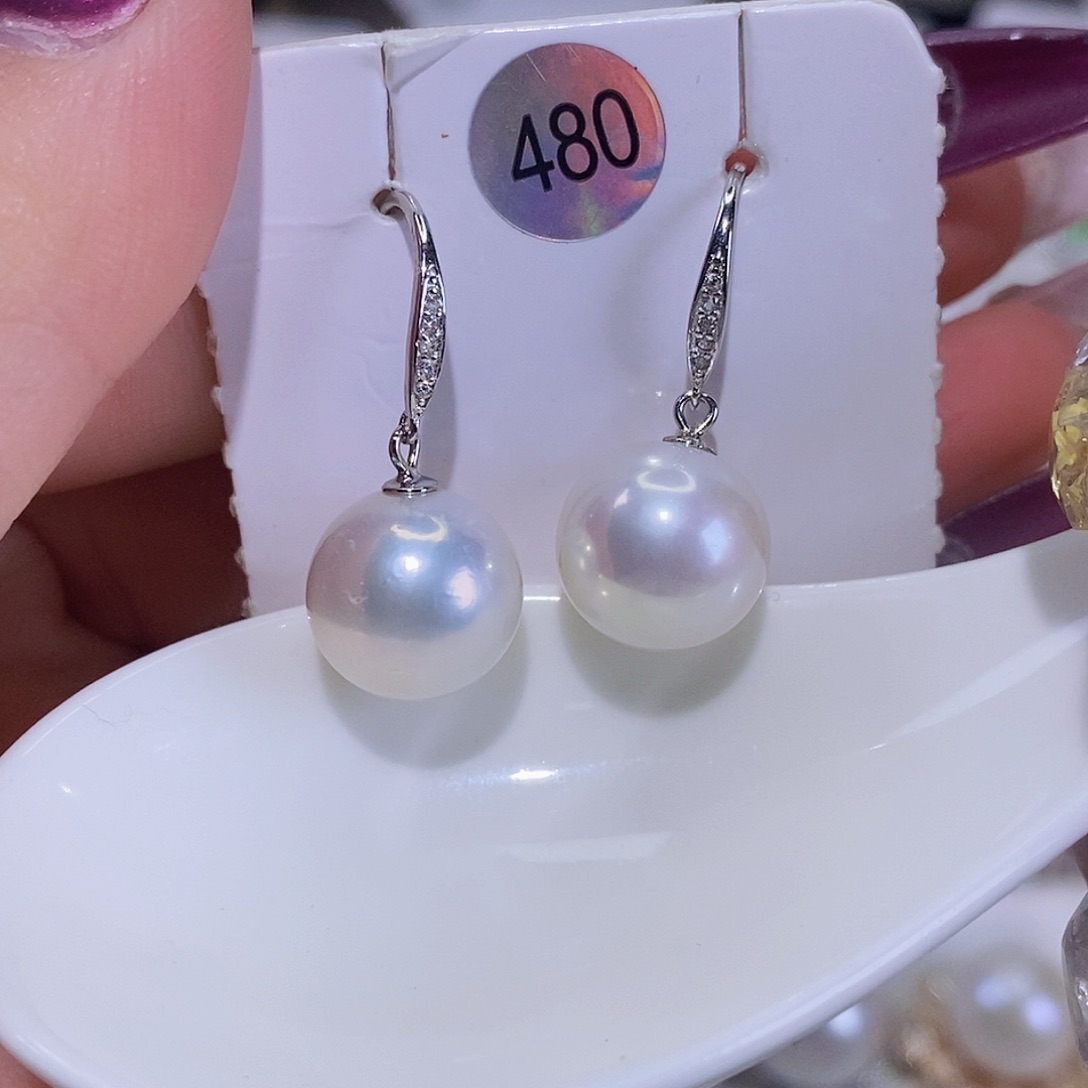 淡水珍珠耳饰银S925镶嵌?****贝