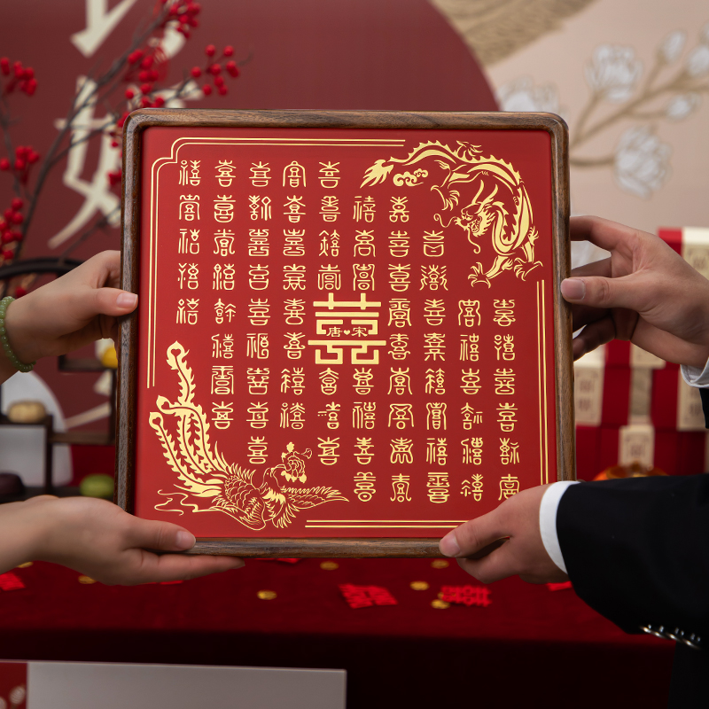 结婚礼物送新人闺蜜百喜图高档铜摆件年轻人结婚礼物轻奢成品摆台