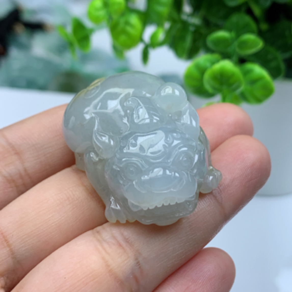 缅甸天然翡翠A货貔貅男女款冰润厚装精雕玉坠