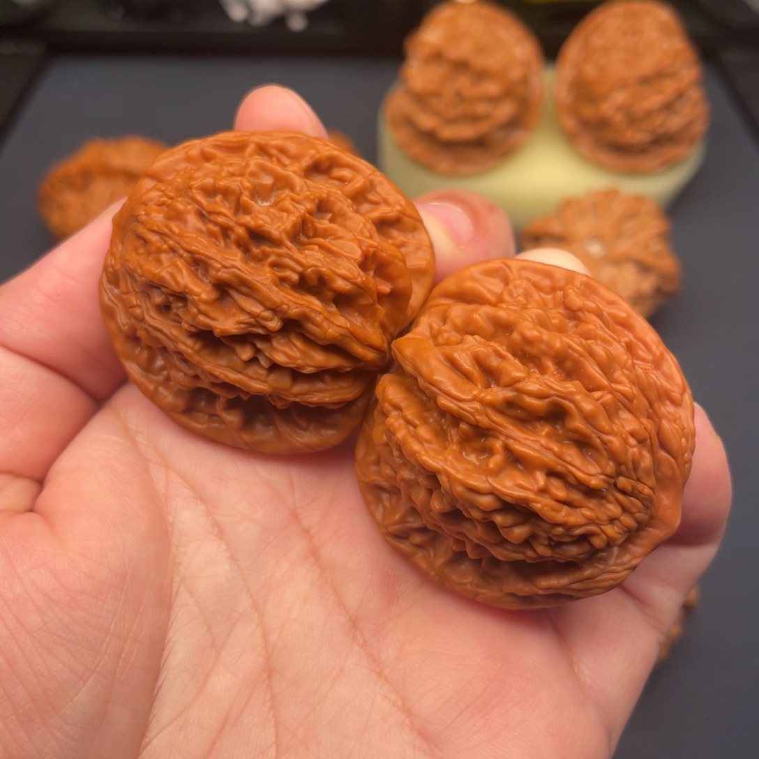 把件文玩核桃全品无修41红皮麦穗虎