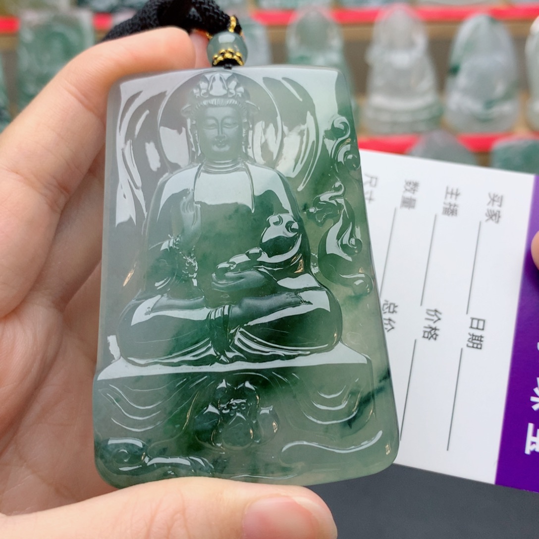 春***墨翡翠未镶嵌颈饰素衣