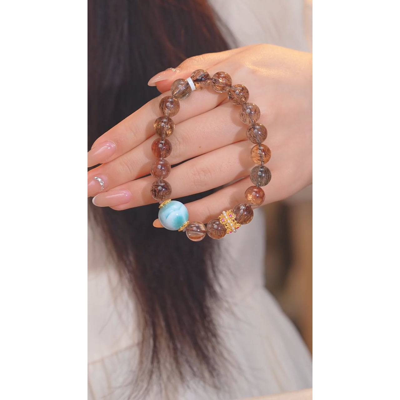 水晶手串未镶嵌多样性发 卡9-10@@W3875