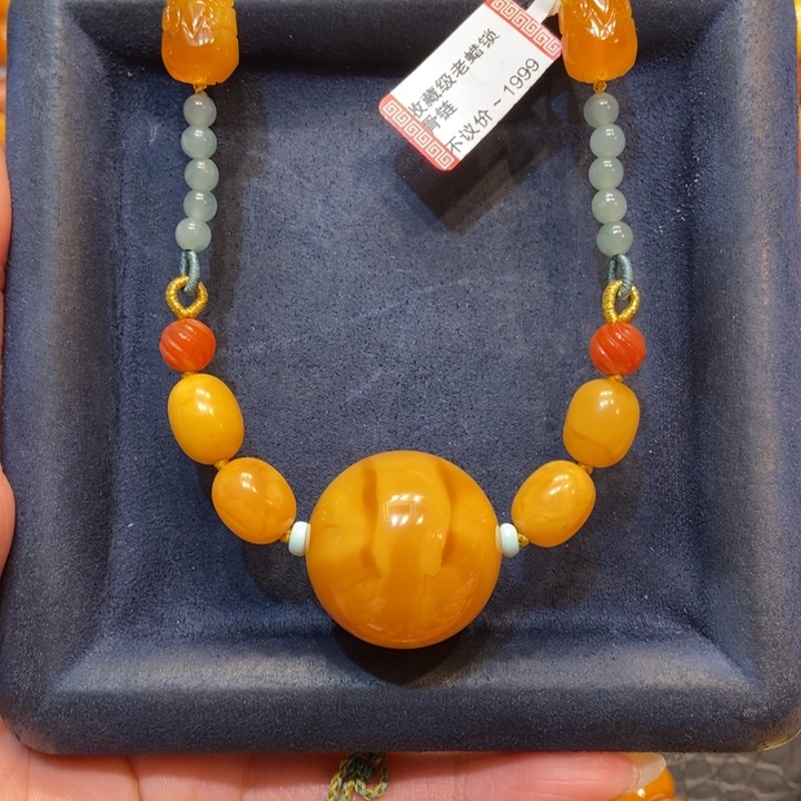 蜜蜡颈饰未镶嵌蜜蜡